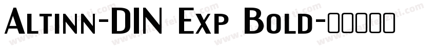 Altinn-DIN Exp Bold字体转换
